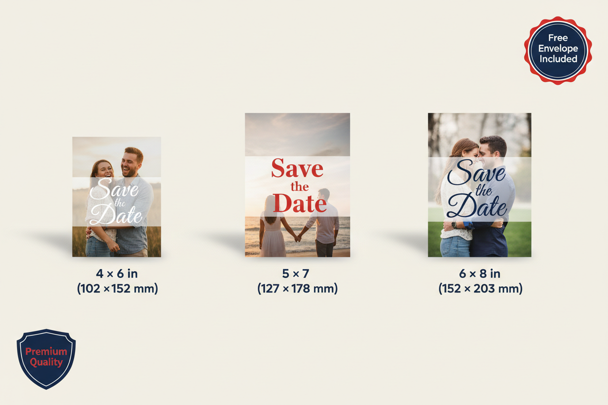 Save the Date - All Sizes Comparison