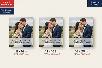 Save the Date - Large/Poster Sizes Comparison