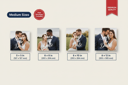 Save the Date - Medium Sizes Comparison