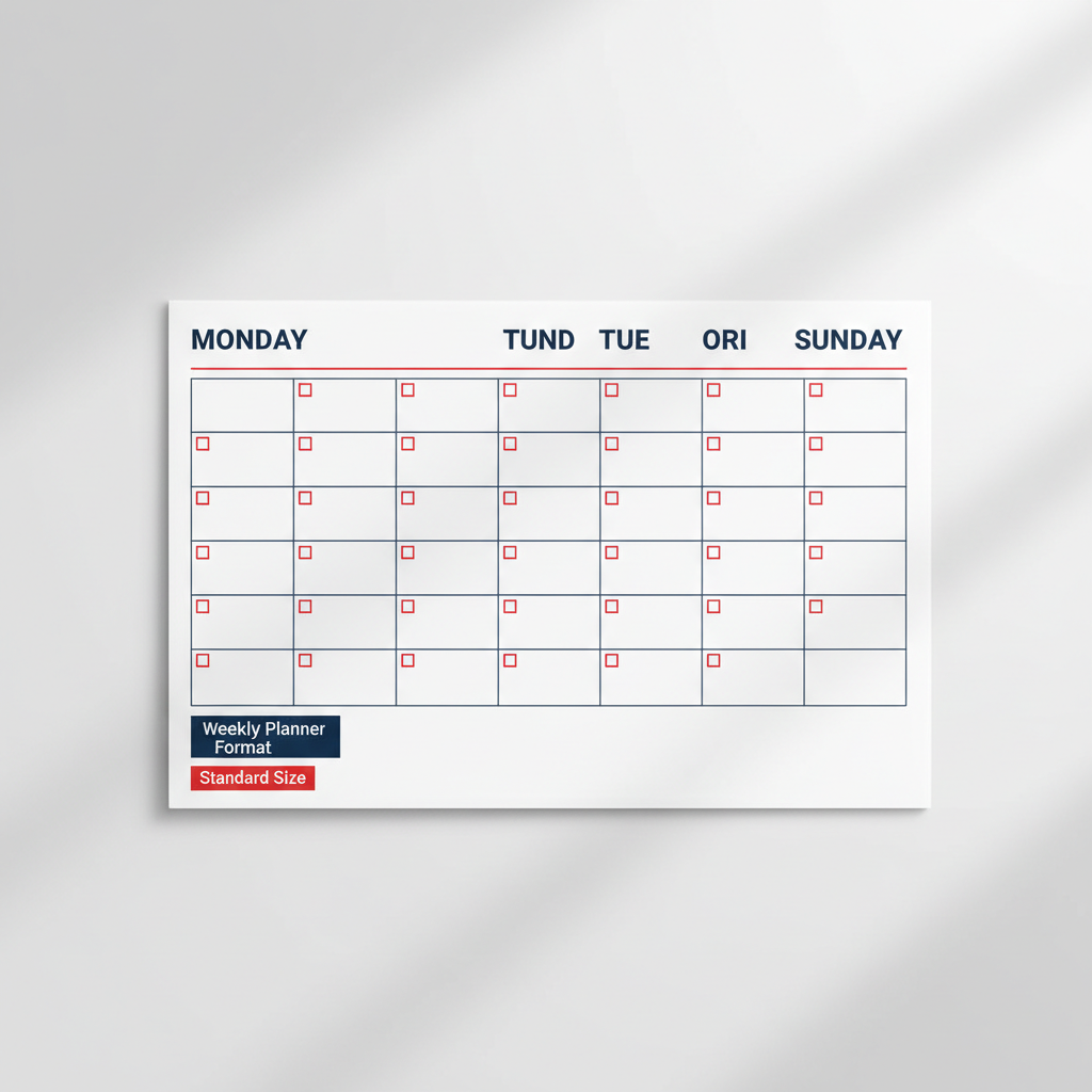 Weekly Planner Calendar Magnet