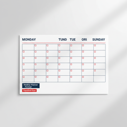 Weekly Planner Calendar Magnet